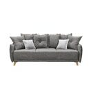 Schlafsofa PAMPLONA 3DL Denver 19 graphite-Lapid 03 silver