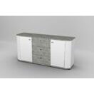 Sideboard RONDO Weiss-Betonoptik