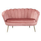 Muschelsofa 2-Sitzer BANDUNG Rose-goldfarben