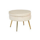 Sitzpouf BANDUNG Beige-goldfarben