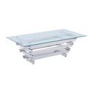 Couchtisch C84-115 transparent-verchromt