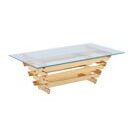 Couchtisch C84G-115 transparent-vergoldet