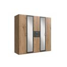 Kleiderschrank DIVER Plankeneiche-Graphit