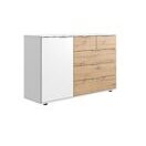 Sideboard GIBRALTAR Weiss-Artisan Eiche