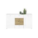 Sideboard SARI 2 Weiss-Weiss Hochglanz-Artisan