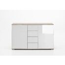 Sideboard EASY PLUS C Eiche sägerau-Glas Weiss