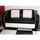 Sofabank BELVEDERE schwarz-weiss