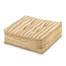 Bodenkissen Jute 50x50cm Sitzkissen quadratisch Loungekissen natur Sitzpouf Fusskissen