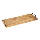 Serviertablett Holztablett Tablett Holz 50x20cm Servierbrett Deko Tablett Mangoholz massiv