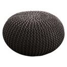 Pouf Premium Strickhocker 55 cm mocca braun