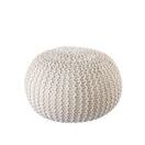 Pouf PREMIUM ø45cm Sitzhocker Strickpouf Innen Terrasse Pool Garten nachhaltig