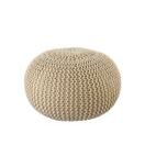 Pouf PREMIUM ø45cm Sitzhocker Strickpouf Innen Terrasse Pool Garten nachhaltig