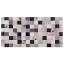 Teppich Kuhfell braun-beige 80 x 150 cm Patchwork Kurzflor RIZE