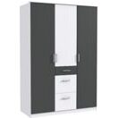 Kleiderschrank CLICK Weiss-Graphit