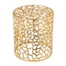 Beistelltisch Agadir rund gold 40 x 45 cm Korallendesign