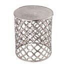 Beistelltisch Kairo rund silber 40 x 45 cm Orientalisch