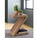 Beistelltisch Holz Z Form 42x50x31cm Zoro Sofatisch Blumentisch nachhaltig Mango Altholz