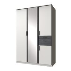 Kleiderschrank KOBLENZ Weiss-Digi Steel