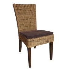 Esszimmerstuhl Cardine Rattan cabana braun mit Sitzkissen