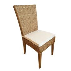 Esszimmerstuhl Cardine Rattan cappuccino natur mit Sitzkissen