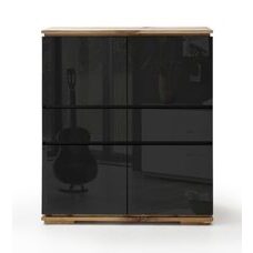 Highboard CHIARO Schwarz Hochglanz