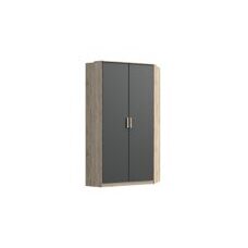 Eck-Kleiderschrank TIGRE San Remo Eiche-Graphit