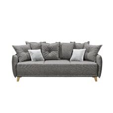 Schlafsofa PAMPLONA 3DL Denver 19 graphite-Lapid 03 silver