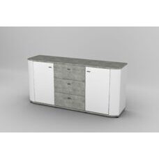 Sideboard RONDO Weiss-Betonoptik