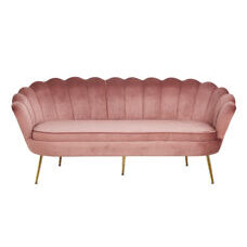 Muschelsofa 3-Sitzer BANDUNG Rose-goldfarben