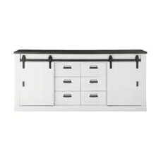 Sideboard SHERWOOD Pinie weiss-Anthrazit