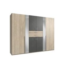 Kleiderschrank XANTEN Hickory Eiche-Raw Steel