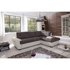 Wohnlandschaft mit Funktion BURNER weiss-mud