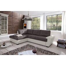 Wohnlandschaft mit Funktion BURNER weiss-mud