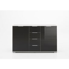 Sideboard EASY PLUS C Weiss-Glas Grey