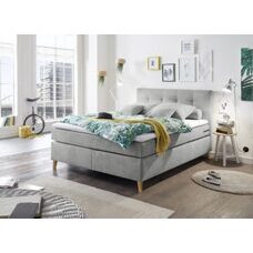 Boxspringbett MISSOURI 1 Soro 90 light grey