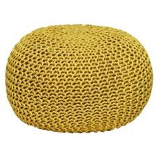 Pouf Premium Strickhocker 55 cm freesia gelb