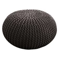 Pouf Premium Strickhocker 55 cm mocca braun