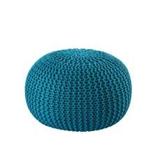 Pouf PREMIUM ø45cm Sitzhocker Strickpouf Innen Terrasse Pool Garten nachhaltig