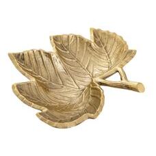 Dekoschale Schale Aluminium Leaf gold o. silber Blattschale