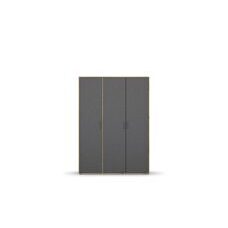 Kleiderschrank VOYAGER Eiche Artisan - Grau-Metallic