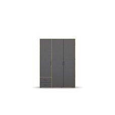 Kleiderschrank VOYAGER Eiche Artisan-Grau Metallic