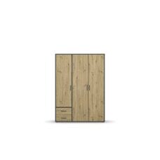 Kleiderschrank VOYAGER Grau Metallic-Eiche Artisan