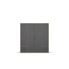 Kleiderschrank VOYAGER Eiche Artisan-Grau Metallic