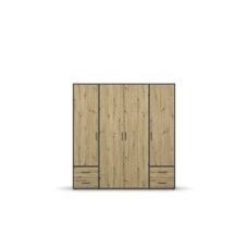 Kleiderschrank VOYAGER Grau Metallic-Eiche Artisan