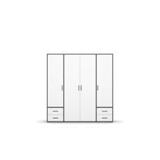 Kleiderschrank VOYAGER Grau Metallic-Alpinweiss