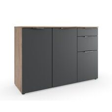 Sideboard BUENOS AIRES Graphit-Plankeneiche