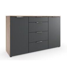 Sideboard BUENOS AIRES Graphit-Plankeneiche