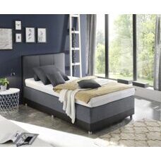 Boxspringbett LUANDA 1 LL 1114 schwarz-Como 11 anthrazit