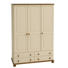 Kleiderschrank RICHMOND 302 Kiefer Massivholz braun beige