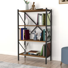 Bücherregal Vanylven 121x66x34cm Walnuss